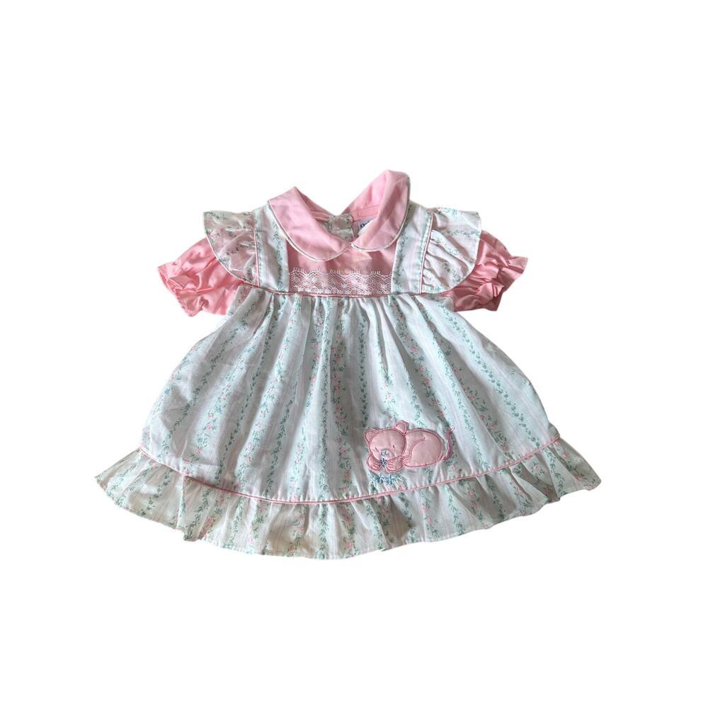 Mini Togs cat appliqué lace infant‎ dress